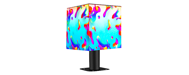 Sides-cube-led-display