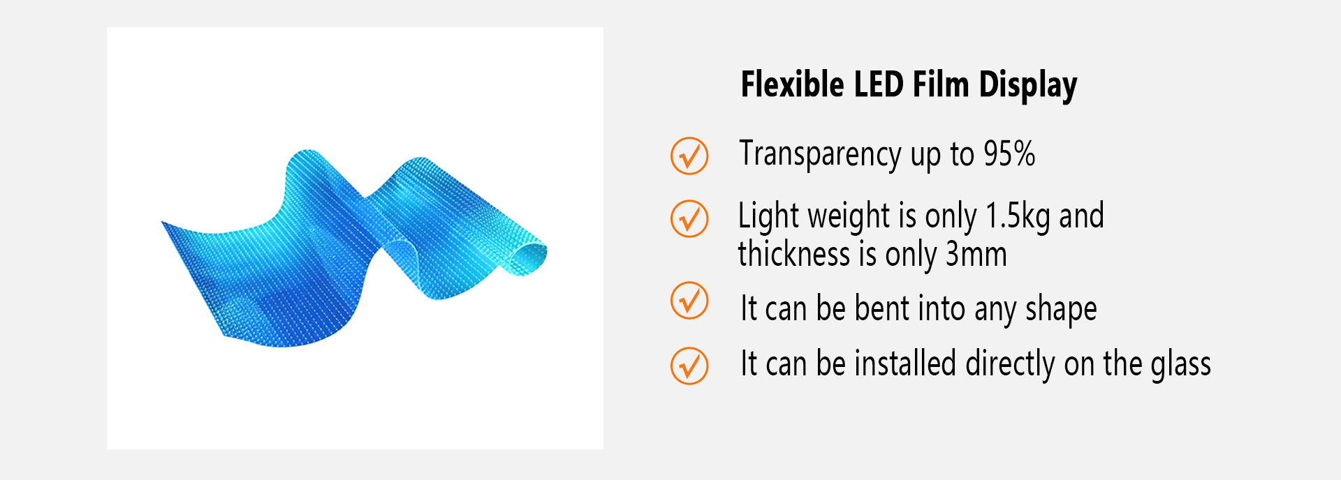 Flexible LED Film display