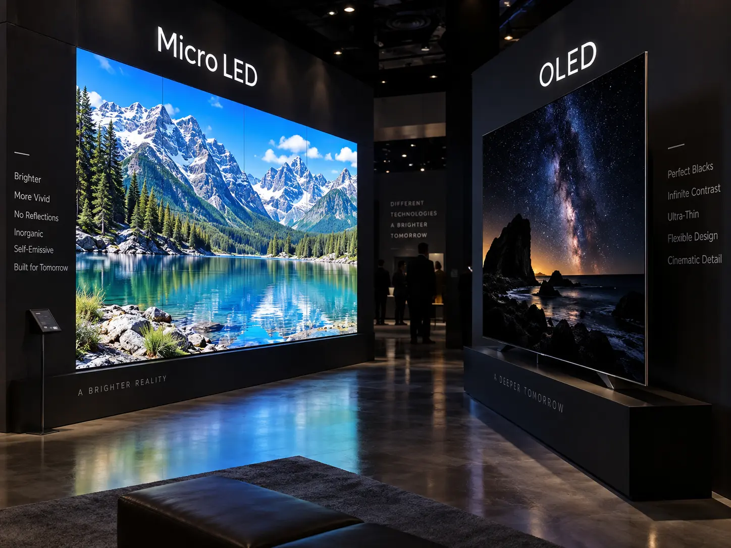 Micro LED vs OLED display compare